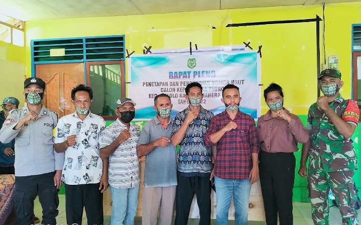 Pleno penetapan Cakades Desa Tauro, Halmahera Barat, Kamis 14 Juli 2022.
