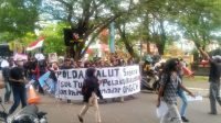 Aksi GAMHAS di Kota Ternate, Senin 3 Oktober 2022.(beritadetik.id).
