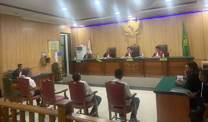 Sidang pembacaan tuntutan di Pengadilan Tindak Pidana Korupsi pada (PN) Ternate, Kamis 13 Oktober 2022.(Istimewa).