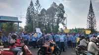 Aksi Karyawan PDAM Kota Ternate, Senin 14 November 2022.(istimewa).