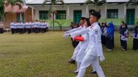 Upacara Hari Guru Nasional dan HUT PGRI ke-77, tahun 2022 di Kecamatan Malifut, Kab. Halmahera Utara.(Foto : Fransisco/beritadetik.id).