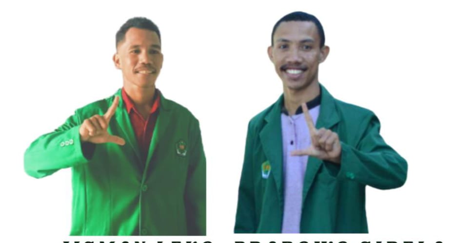 Jisman Leko dan Parabowo Sibela, Resmi Nahkodai BEM STAI Babussalam Sula. (nox/beritadetik.id).