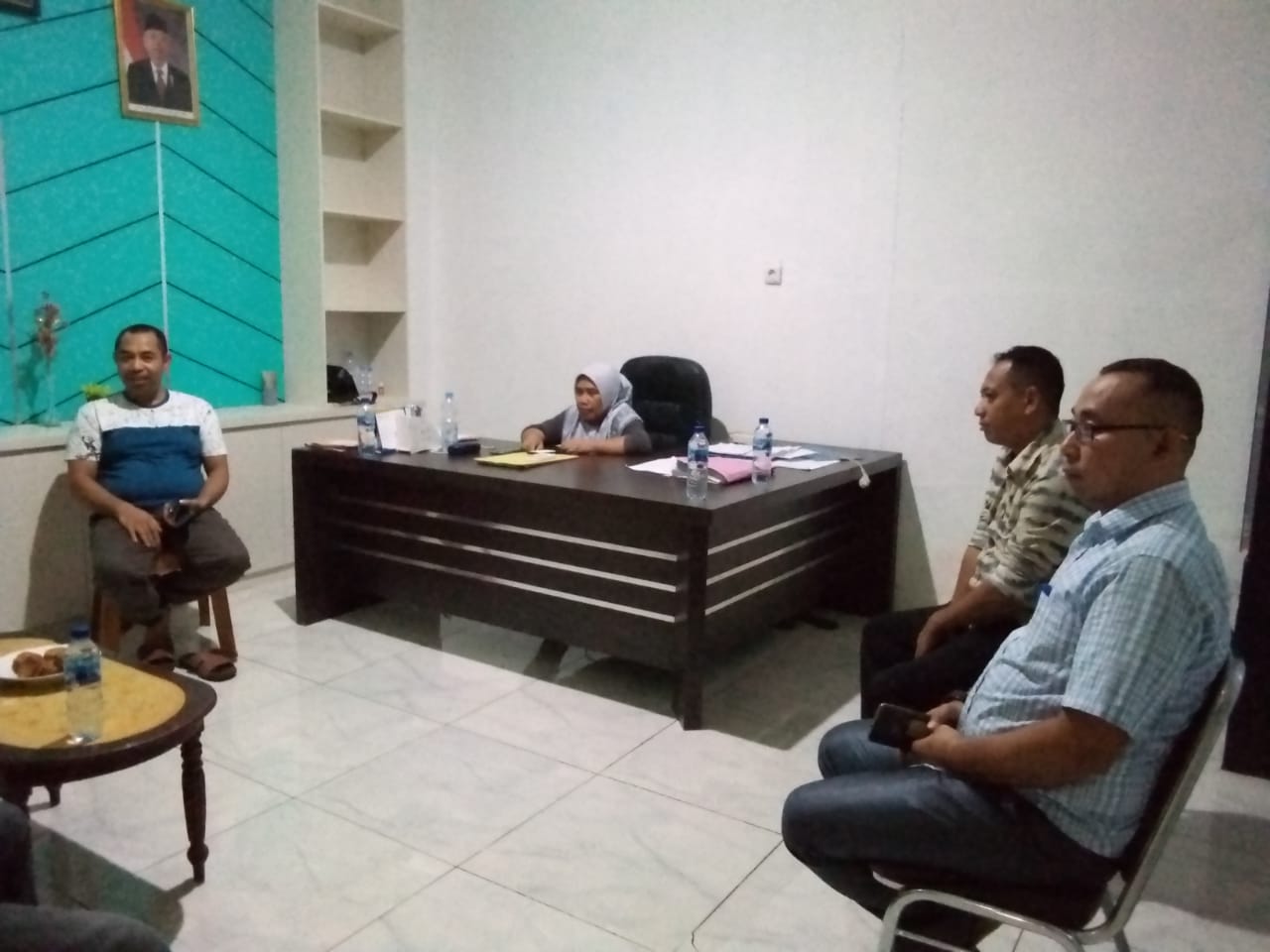 Kepala BKD Pulau Morotai, Musriyana Nabiu, didampingi Sekertaris M Taena, Kabid Mutasi Said K dan Kabid Pengembangan BKD Basirun U Ternate, (beritadetik.id).