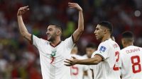 Selebrasi Timnas Maroko usai mencetak gol ke gawang Timnas Kanada.(Bolanet.).