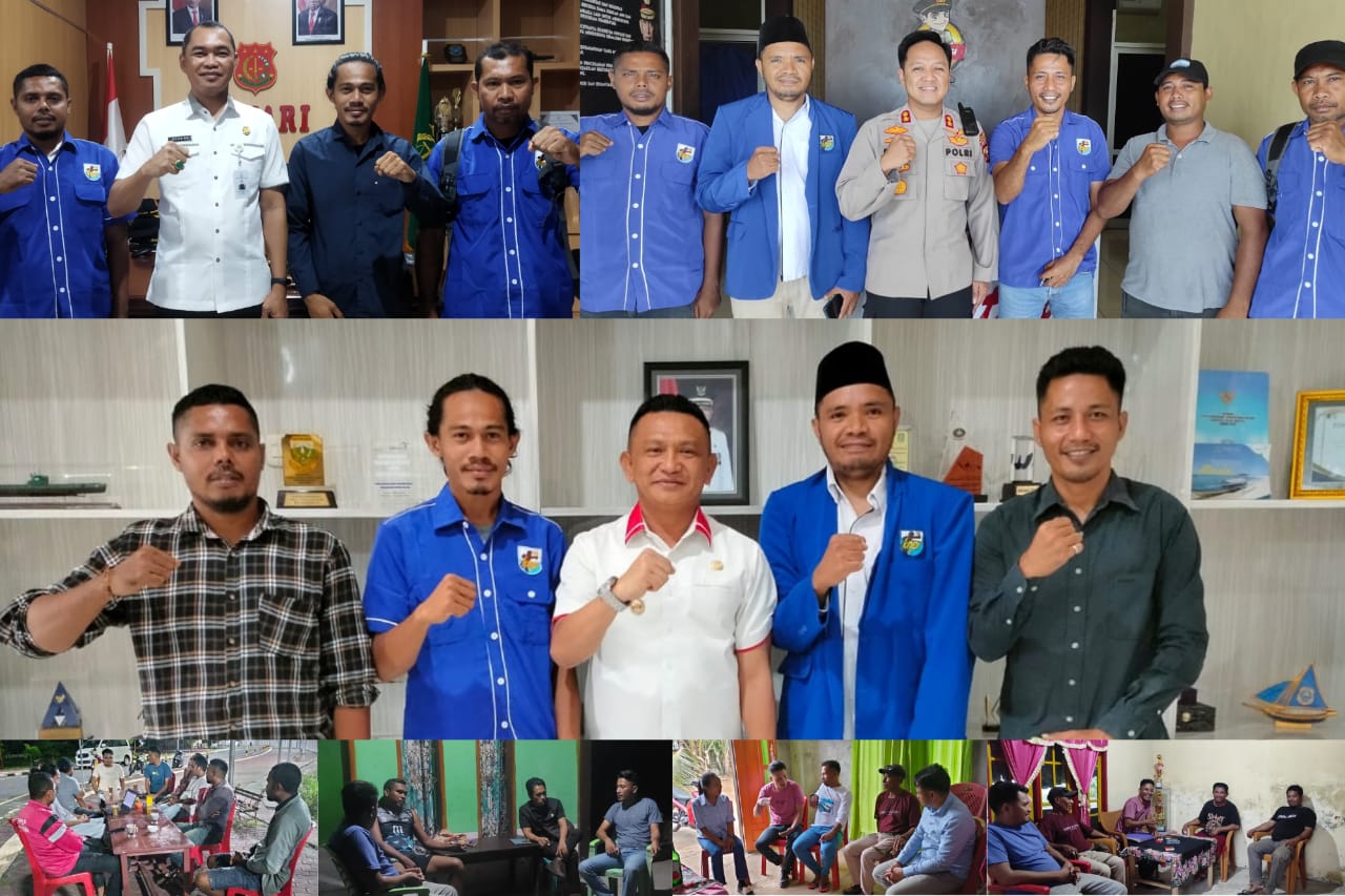 Pengurus DPD KNPI Pulau Morotai jalin silaturahmi dengan sejumlah instansi foto: (beritadeti.id).