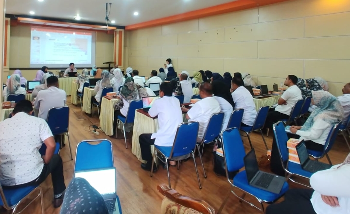 Kegiatan Sosialisasi Aplikasi FMIS di Aula Kantor BPKAD Kota Ternate, Kamis 26 Januari 2023.(Foto Alfian Hattari/