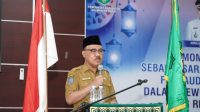 Bupati James Uang saat membuka kegiatan Isra Mi'raj, bertempat di Aula Bidadari, Kantor Bupati Halbar, dibuka Bupati James Uang, Selasa (21/2/2022). || Foto : Humas Halbar.