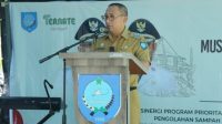 Wali Kota Ternate, Dr. M. Tauhid Soleman saat buka kegiatan Musrembang Kecamatan Ternate Utara, Senin 13 Februari 2023.(Foto : Alfian/beritadetik.id).