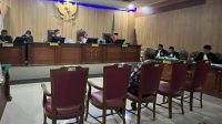 Wali Kota Ternate M. Tauhid Soleman saat memberikan keterangan di Pengadilan Tipikor pada Pengadilan Negeri Ternate, Kamis 16 Maret 2023.(Istimewa).