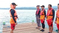 Basarnas Ternate melakukan pencarian 7 orang warga yang dilaporkan lost contact di perairan Halmahera Selatan, Rabu 5 April 2023.(Foto : Istimewa).