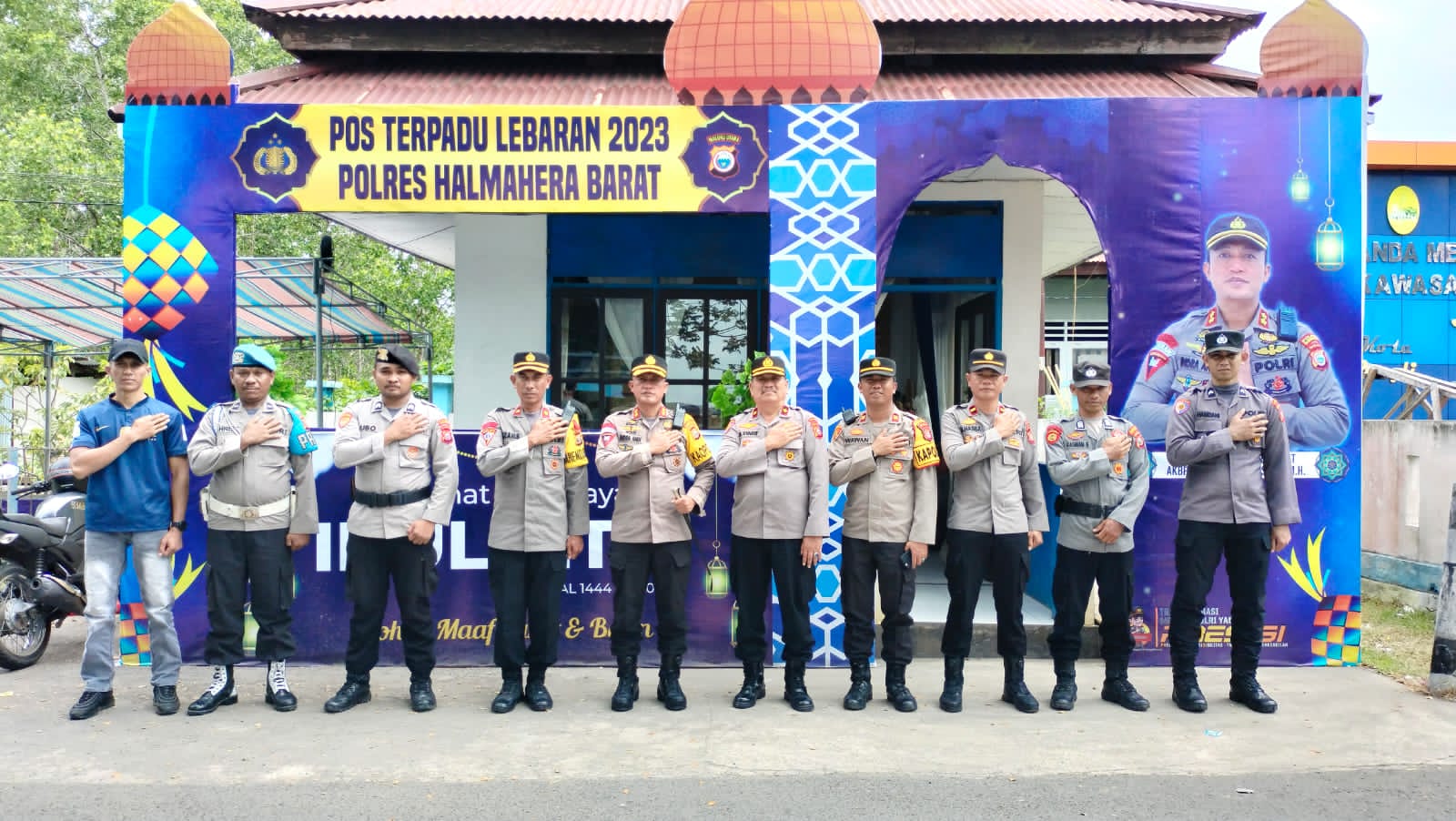 Kegiatan pemeriksaan Ops Ketupat Kieraha 2023 di Polres Halmahera Barat, Kamis 27 April 2023.(Foto : Istimewa).