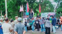 Unjuk rasa gabungan OKP di Kabupaten Halmahera Barat, Jumat 5 Mei 2023.(Istimewa).
