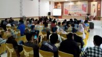 Bawaslu Pulau Morotai saat menggelar sosialisasi pengawasan, partisipatif untuk Pemilu 2024, bertempat di Hotel Perdana, Kecamatan Morotai Selatan, Pulau Morotai.