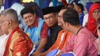 Manager UP3 Masohi, Muhammad Ardian bersama pimpinan BUMN lainnya menghadiri peringatan HUT Kota Masohi ke-66