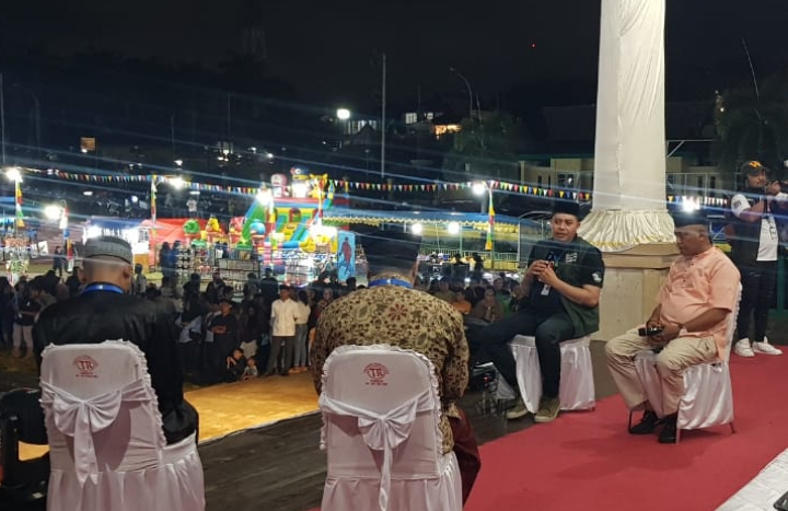 Kepala Dinas Pariwisata Ternate, Rustam P Mahli menghadiri Launching Festival Ramadhan Ma Parada ke IV dan Talkshow Makin Cakap Digital di lapangan Ngaralamo Soa Sio Ternate