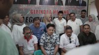 Kedatangan Erwin Umar di Sekretariat Partai Gerindra Kota Ternate, untuk mengambil formulir pendaftaran sebagai Calon Wali Kota Ternate pada Pemilu 2024, Senin 15 April 2024.(Foto : Al/beritadetik.id).