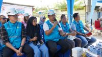General Manager PLN UIW MMU, Awat Tuhuloula menyampaikan kesiapan dan antusias pegawai PLN UIW MMU dalam Program LUTD dan Ucapan Terima kasih oleh Penerima program LUTD ketika check point