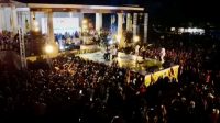 Kampanye akbar cagub dan cawagub Malut nomor urut 2 Aliong Mus-Sahril Tahir atau AM-SAH di lapangan Ngaralamo, Soa Sio, Kecamatan Ternate Utara, Kota Ternate, Sabtu (16/11/2024) malam.