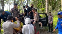 Tim SAR saat evakuasi 20 Wisatawan yang terjebak di gunung Dukono Halmahera Utara.(Foto : istimewa)