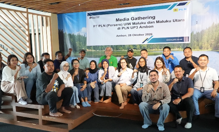 Media Gathering bersama insan pers di Provinsi Maluku di Kantor PLN Unit Pelaksana Pelayanan Pelanggan (UP3) Ambon, Rabu (28/10).